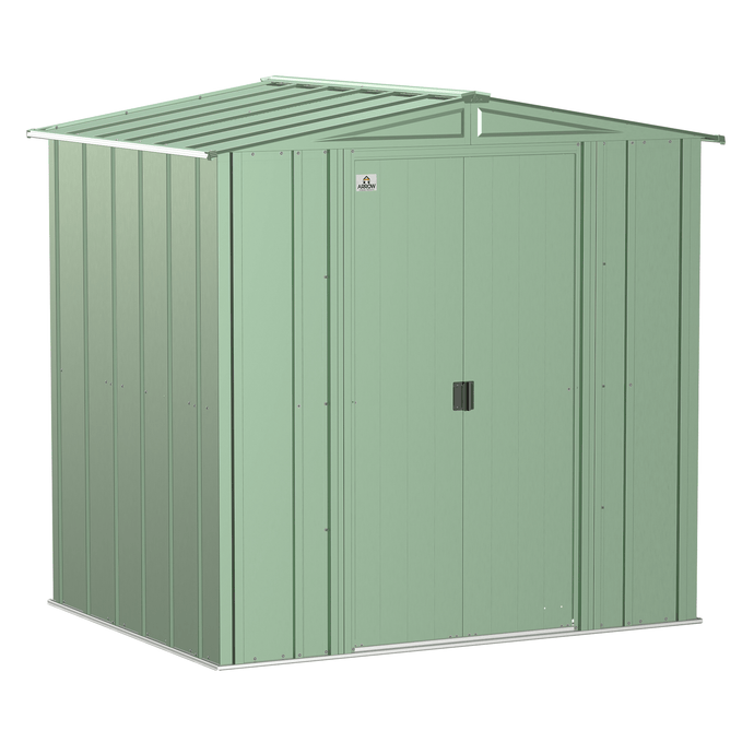 Sheds Express Outdoor Storage Sheds Arrow Classic Steel Storage Shed, 6x7, Sage Green