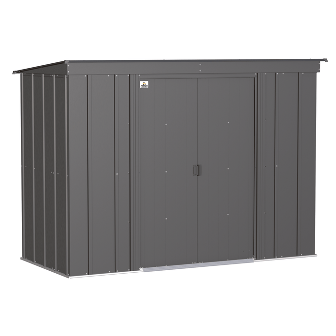 Sheds Express Outdoor Storage Sheds Arrow Classic Steel Storage Shed, 8x4, Charcoal