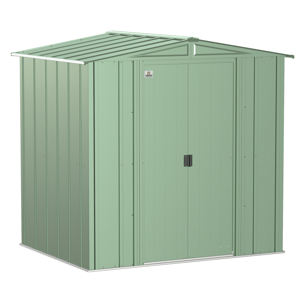 Sheds Express Outdoor Storage Sheds Arrow Classic Steel Storage Shed, 8x8, Sage Green