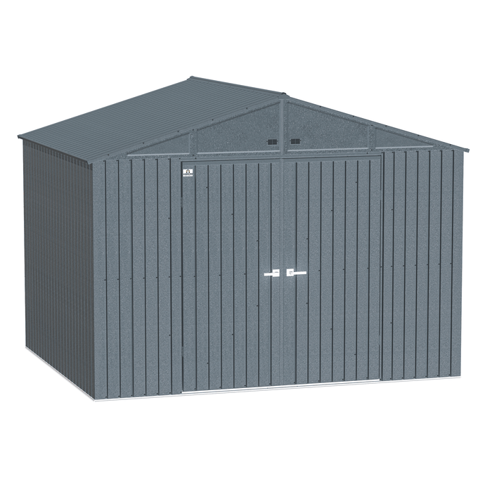 Sheds Express Outdoor Storage Sheds Arrow Elite 10 ft. x 8 ft. Steel Storage Shed in Anthracite Model EG108AN