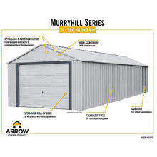 Load image into Gallery viewer, Sheds Express Outdoor Storage Sheds Arrow Murryhill 14 x 31 Garage, Steel Storage Building, Prefab Storage Shed