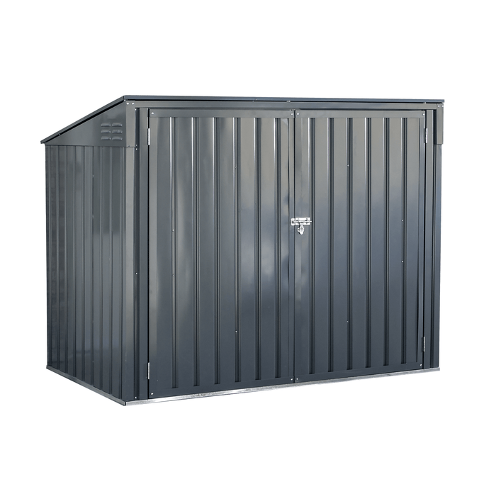 Sheds Express Outdoor Storage Sheds Arrow Storboss, 6 ft. x 3 ft. Horizontal Shed/Garbage Can Storage Shed Kit Model STB63CC in Charcoal