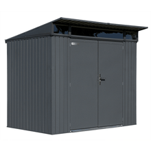 Load image into Gallery viewer, Sheds Express Outdoor Storage Sheds Sojag Denali 8 ft. x 5 ft. Steel Storage Shed in Anthracite Model # SJDEN85