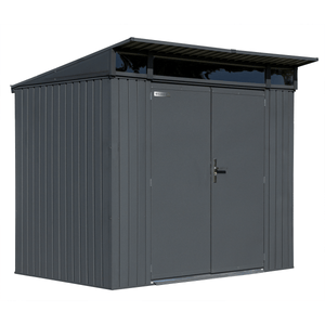 Sheds Express Outdoor Storage Sheds Sojag Denali 8 ft. x 5 ft. Steel Storage Shed in Anthracite Model # SJDEN85