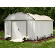Load image into Gallery viewer, Sheds Express Sheds Arrow Lexington 10 ft. x 14 ft. Barn Style Steel Storage Shed in Taupe/Eggshell Model LX1014-C1