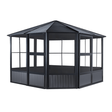 Load image into Gallery viewer, Sheds Express Solarium Sojag Charleston 12 ft. x 12 ft. Octagonal Solarium Model # 442-9162998 in Charcoal
