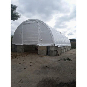 Sheds Express Truss Buildings White 30' x 40' x 15' Commercial Round Truss Building