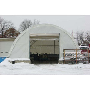 Sheds Express Truss Buildings White 30' x 40' x 15' Commercial Round Truss Building