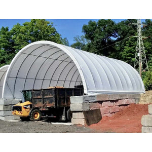 Sheds Express Truss Buildings White 30' x 40' x 15' Commercial Round Truss Building