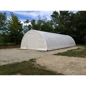 Sheds Express Truss Buildings White 30' x 40' x 15' Commercial Round Truss Building