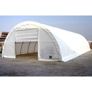 Sheds Express Truss Buildings White 30' x 65' x 15' Commercial Round Truss Building