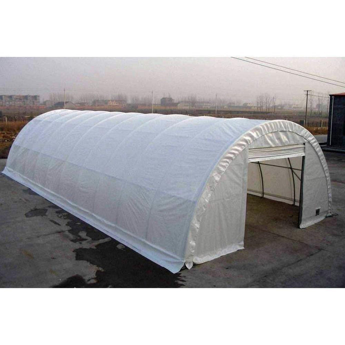 Sheds Express Truss Buildings White 30' x 65' x 15' Commercial Round Truss Building