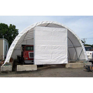 Sheds Express Truss Buildings White 30' x 65' x 15' Commercial Round Truss Building