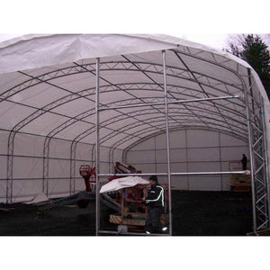 Sheds Express Truss Buildings White 40' x 60' x 18' Domed Round Truss Building