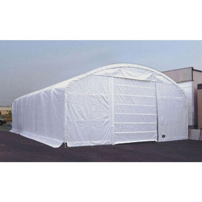 Sheds Express Truss Buildings White 40' x 60' x 18' Domed Round Truss Building