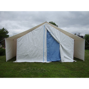 Sheds Express Truss Buildings White / Blue 18' x 32' x 15' U.N. Disaster Relief Tent House PB183215HWH